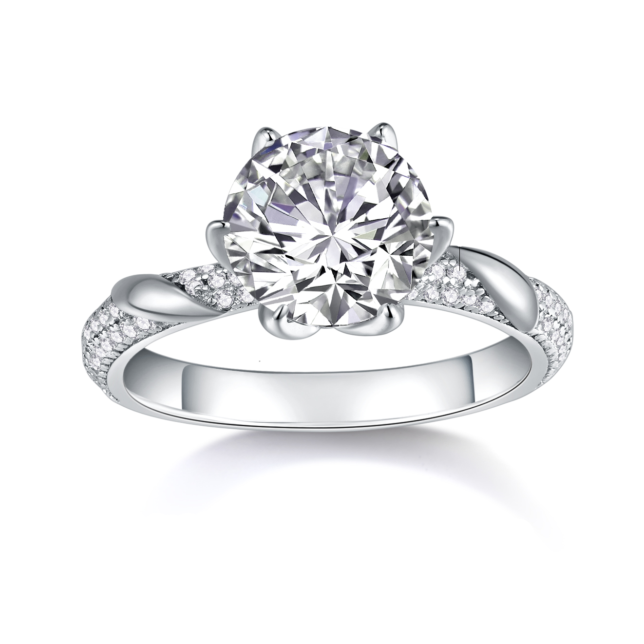 Elegant Tresor Diamond Grace Ring featuring a delicate band and sparkling center stone.