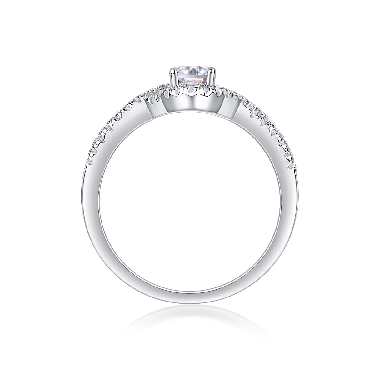 The Infinity Grace Ring moissanite engagement ring by Trésor Diamond