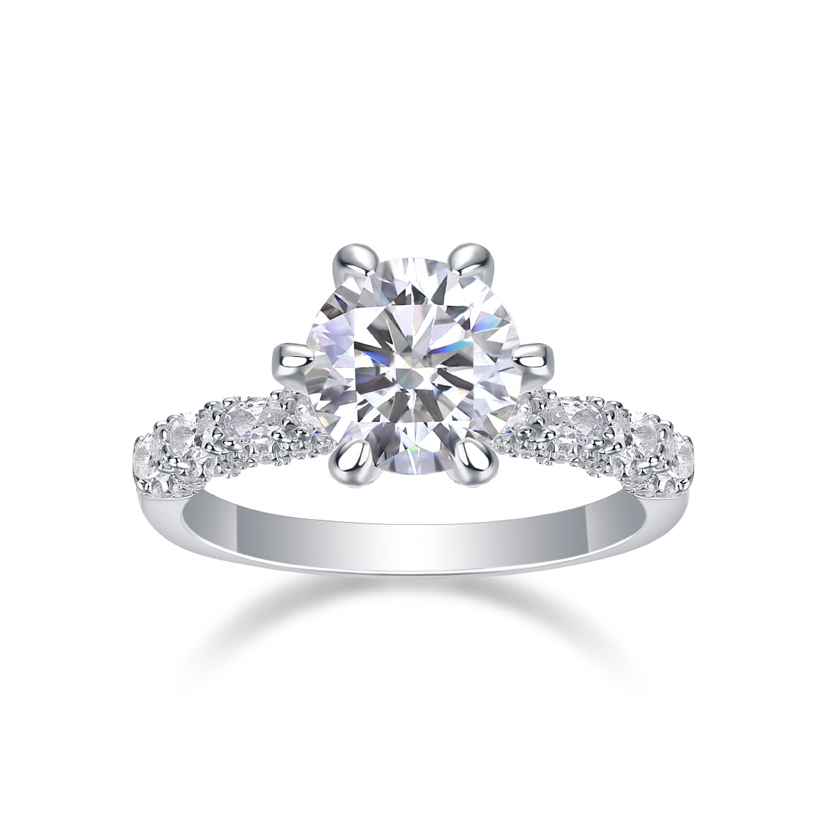 The Evelyne Ring moissanite engagement ring by Trésor Diamond