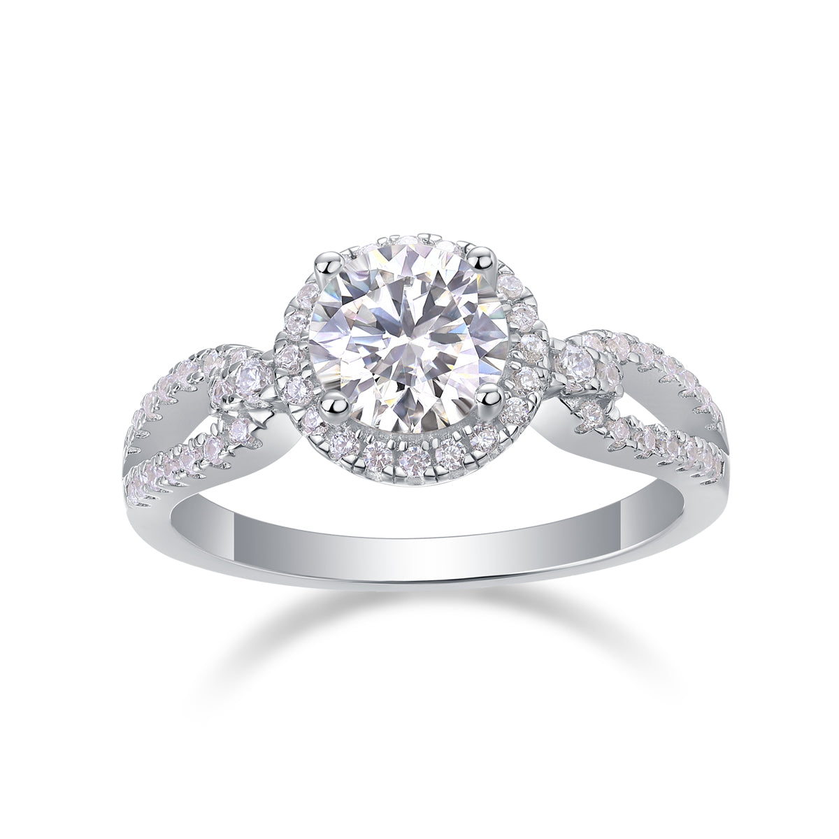 The Evelisse Ring moissanite engagement ring by Trésor Diamond