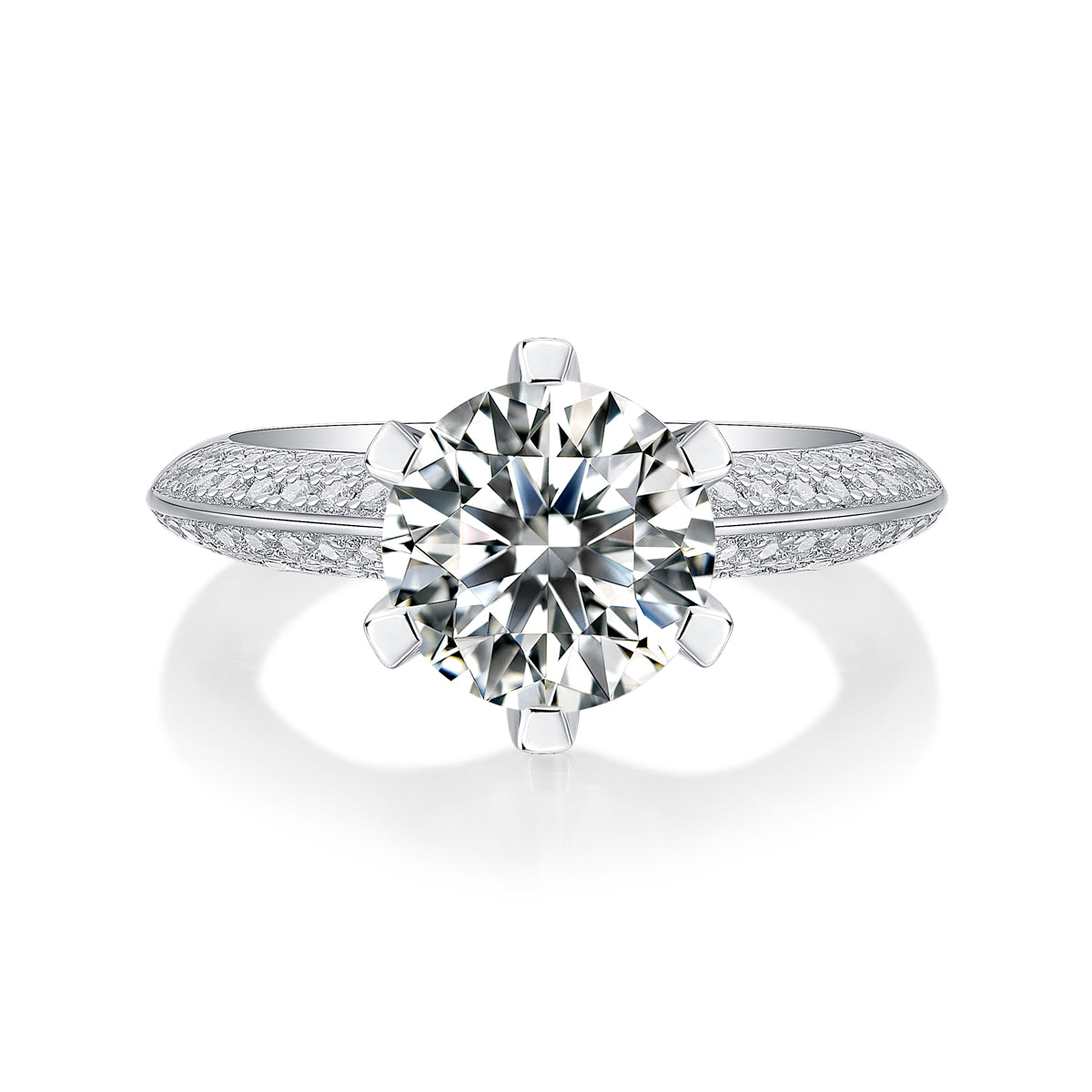The Delara Ring moissanite engagement ring by Trésor Diamond