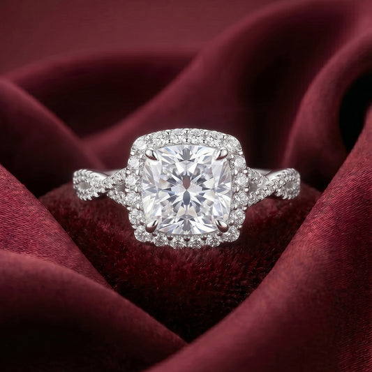 Elegant Tresor Diamond The Amara Ring featuring a sparkling central gemstone and sleek band design.