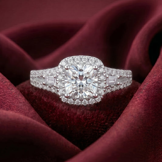 Silver Fiorenza Ring by Tresor Diamond featuring intricate design and sparkling gemstone embellishments.