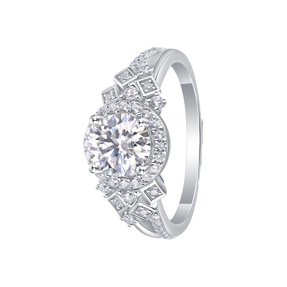 The Selene Ring moissanite engagement ring by Trésor Diamond