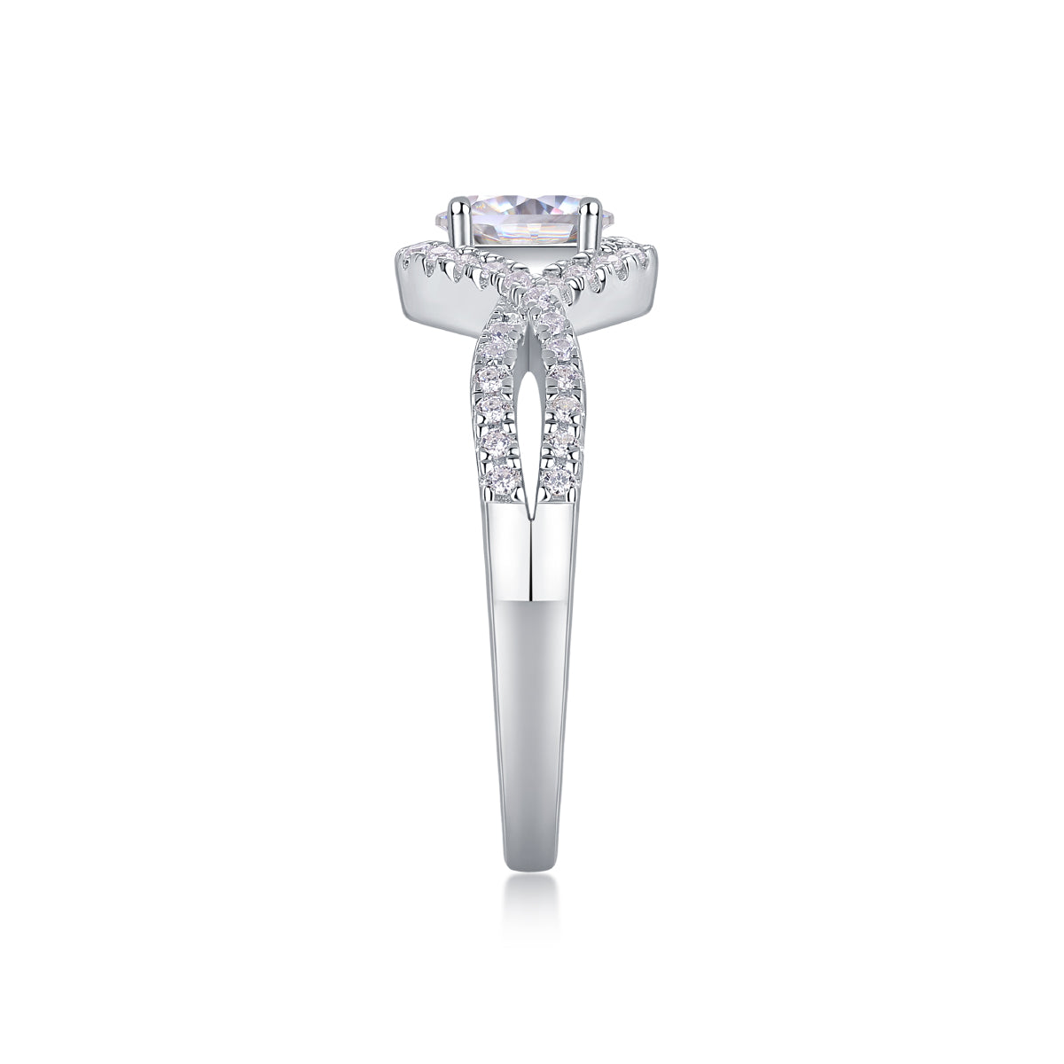 The Infinity Grace Ring moissanite engagement ring by Trésor Diamond