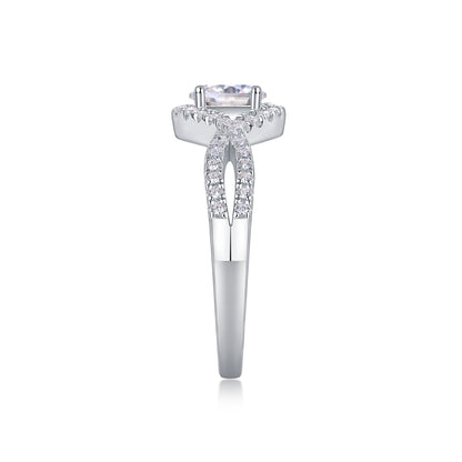 The Infinity Grace Ring moissanite engagement ring by Trésor Diamond