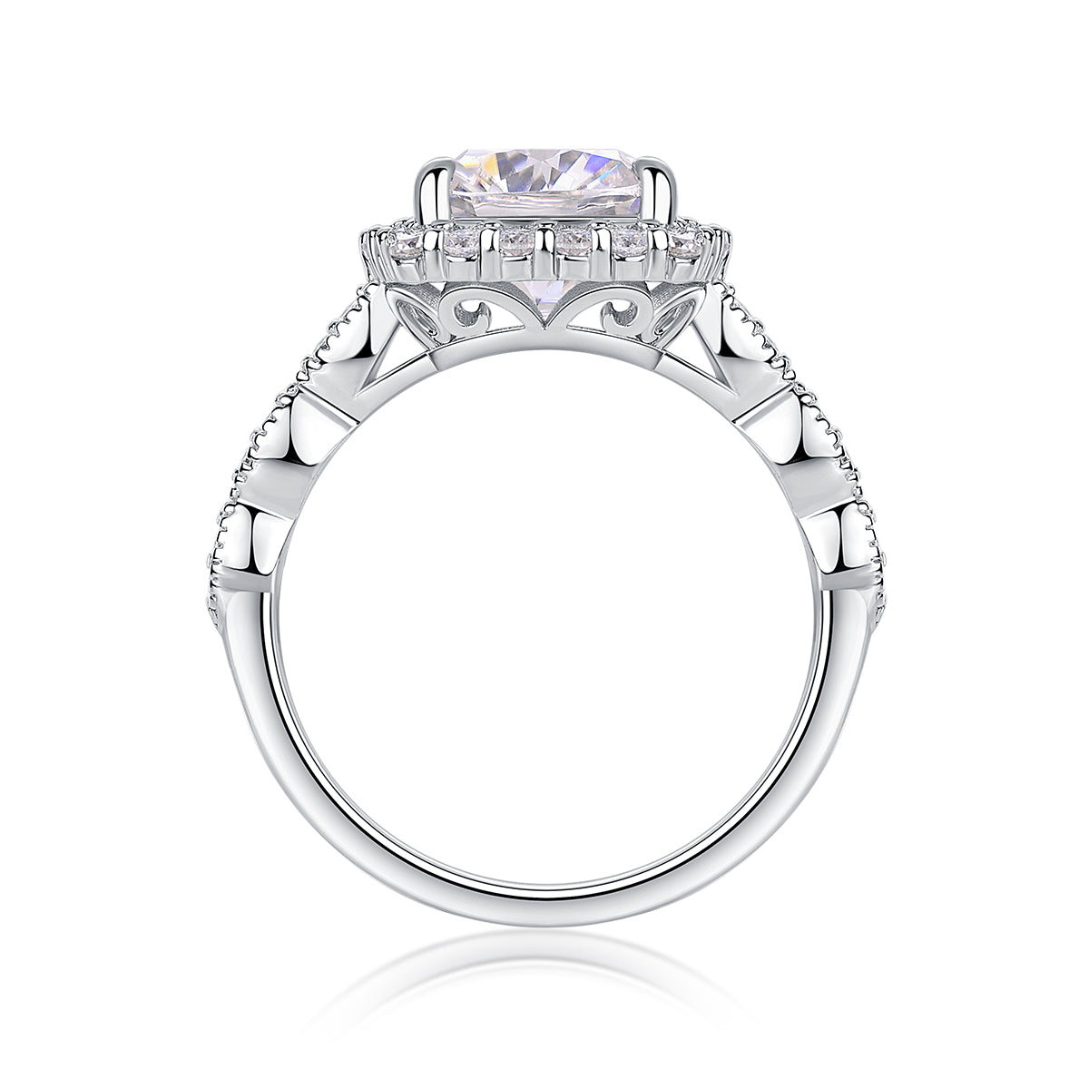 The Amara Ring moissanite engagement ring by Trésor Diamond