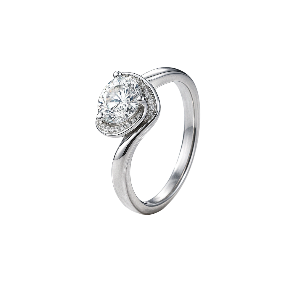 The Chloe Ring moissanite engagement ring by Trésor Diamond