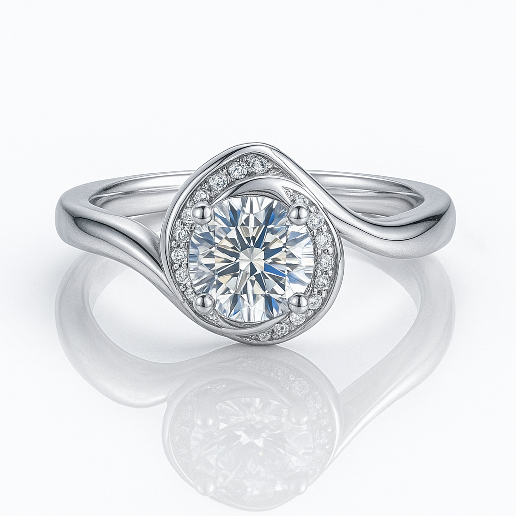 The Chloe Ring moissanite engagement ring by Trésor Diamond