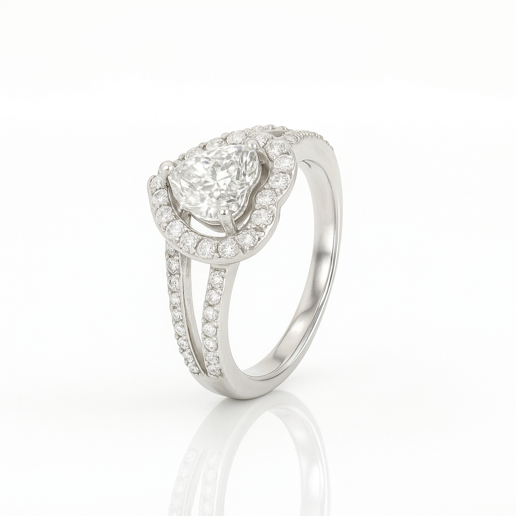 The Corinne Ring moissanite engagement ring by Trésor Diamond