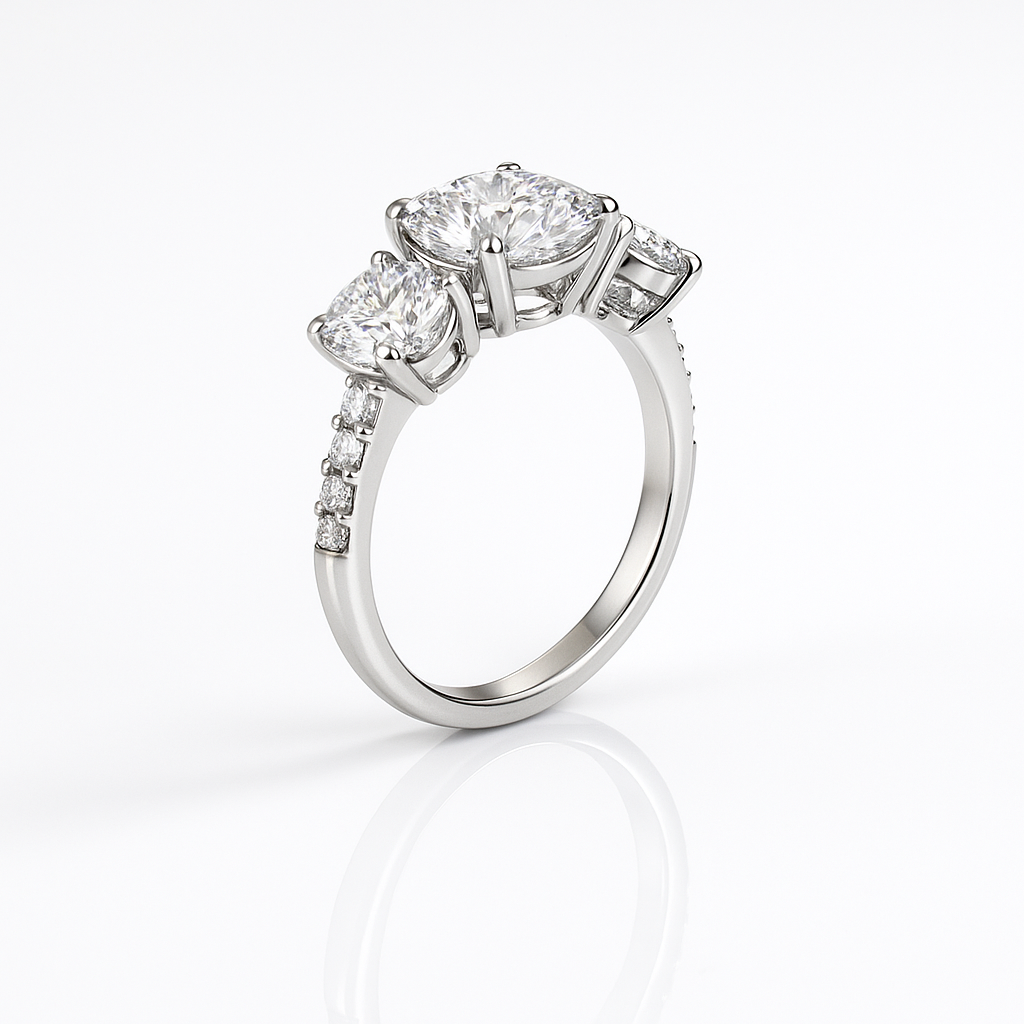 The Clara Ring moissanite engagement ring by Trésor Diamond