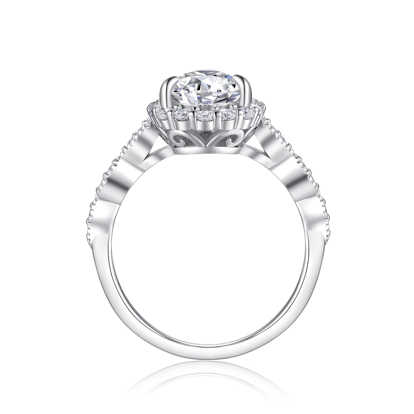The Amira Ring moissanite engagement ring by Trésor Diamond