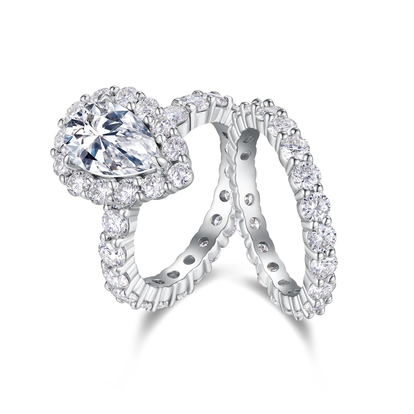 The Evelina Ring Set moissanite engagement ring by Trésor Diamond