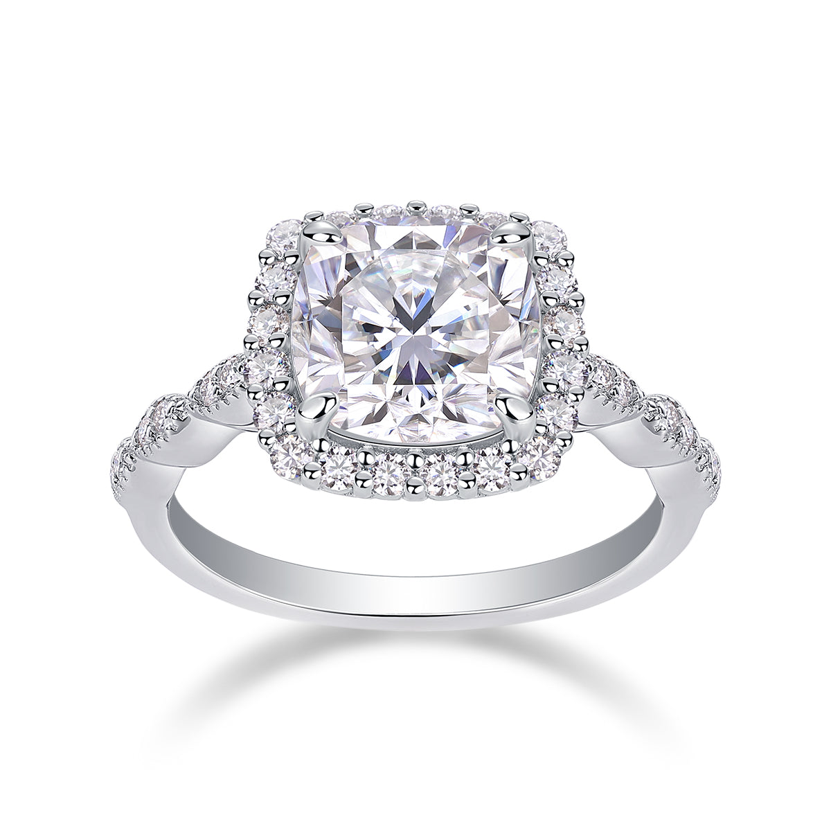 The Amara Ring moissanite engagement ring by Trésor Diamond