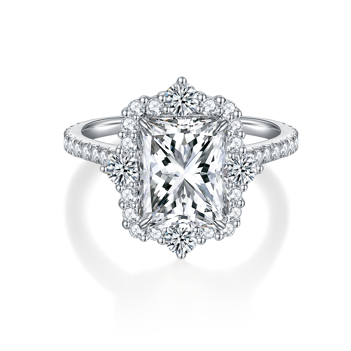 The Elvoria Ring moissanite engagement ring by Trésor Diamond