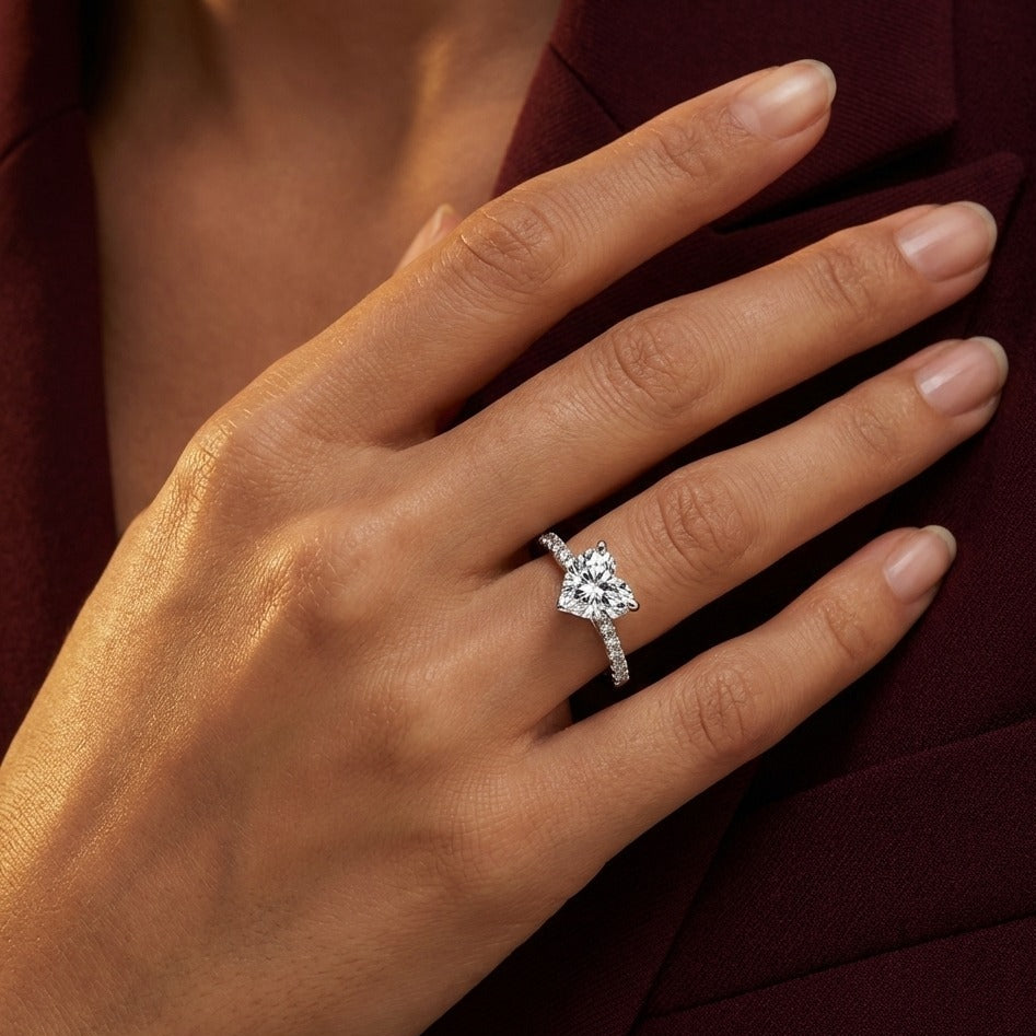 The Amoria Ring moissanite engagement ring by Trésor Diamond