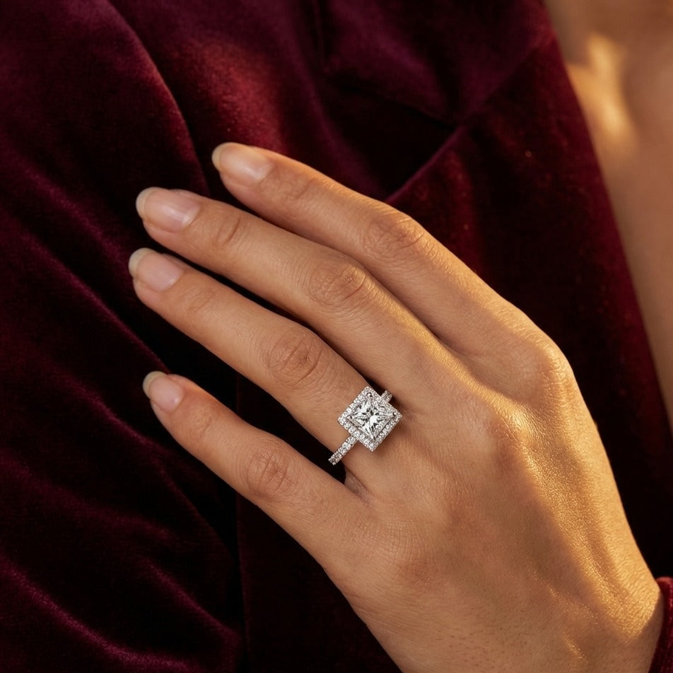 The Annelise Ring moissanite engagement ring by Trésor Diamond