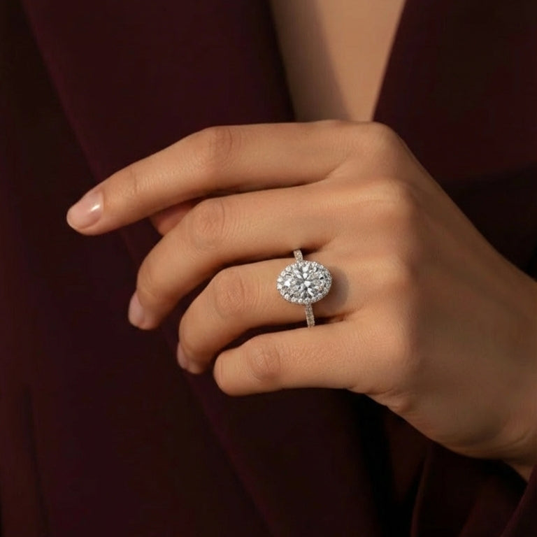 The Aria Ring moissanite engagement ring by Trésor Diamond