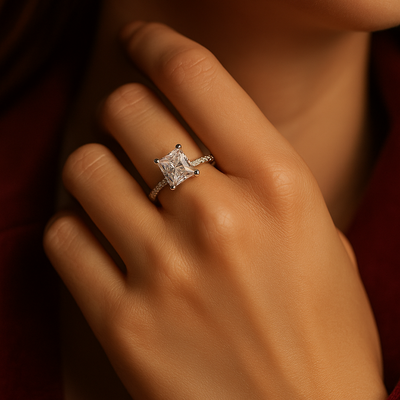 The Arlette Ring moissanite engagement ring by Trésor Diamond