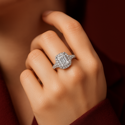 The Aurelia Ring moissanite engagement ring by Trésor Diamond