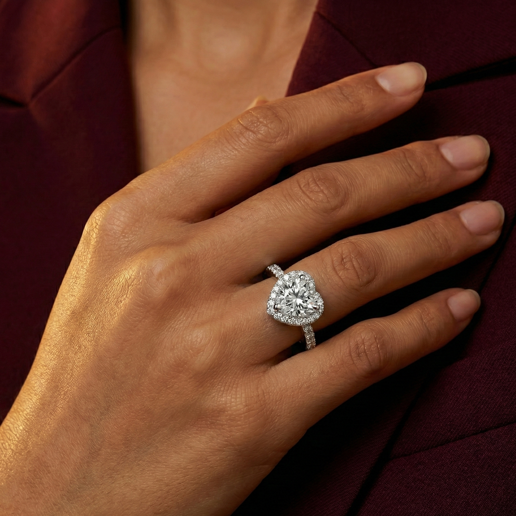 The Aurette Ring moissanite engagement ring by Trésor Diamond