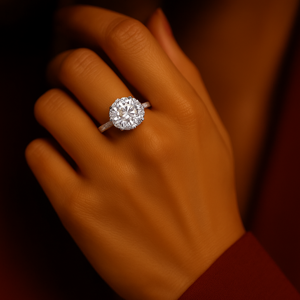 The Aveline Ring moissanite engagement ring by Trésor Diamond