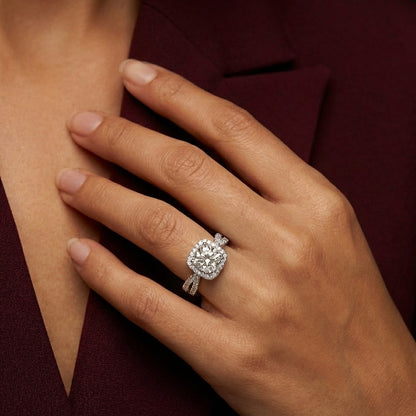 The Bellamy Ring moissanite engagement ring by Trésor Diamond