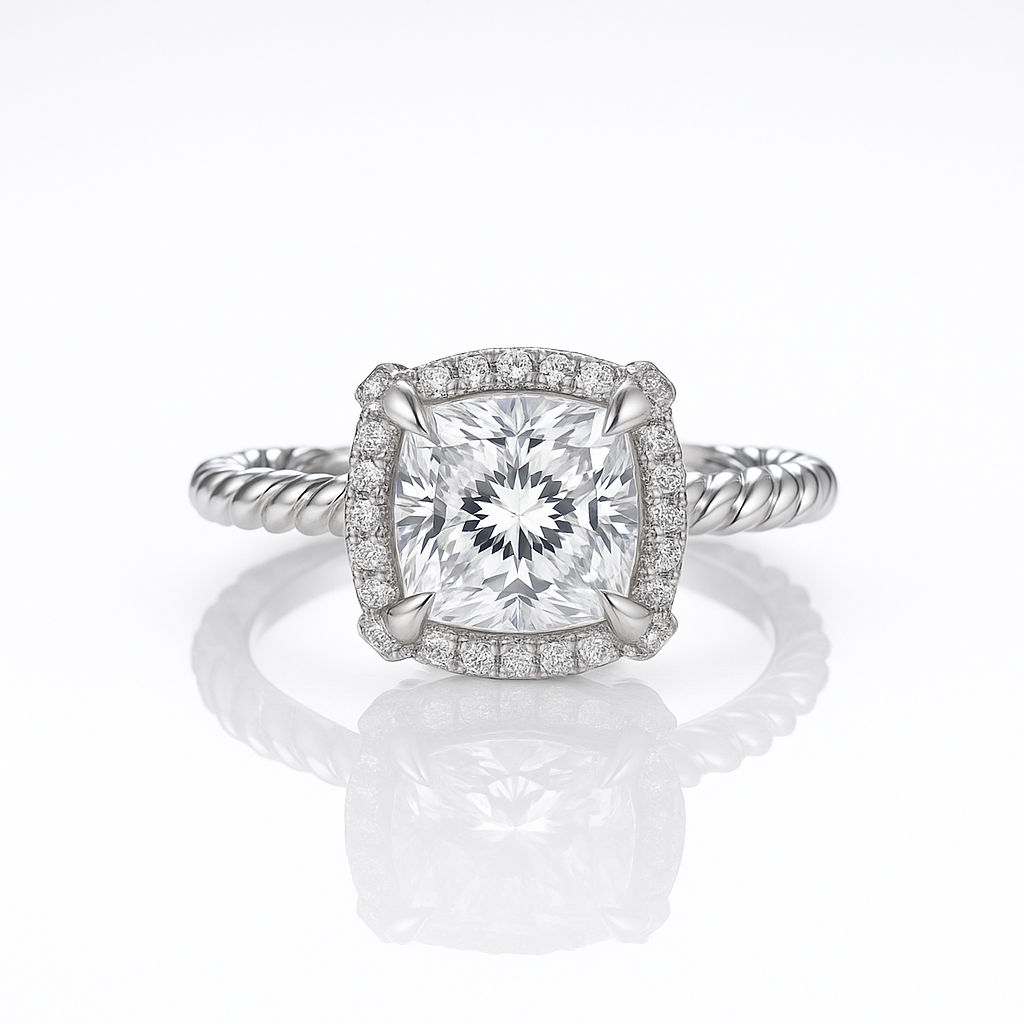 The Celine Ring moissanite engagement ring by Trésor Diamond