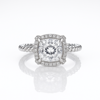 The Celine Ring moissanite engagement ring by Trésor Diamond