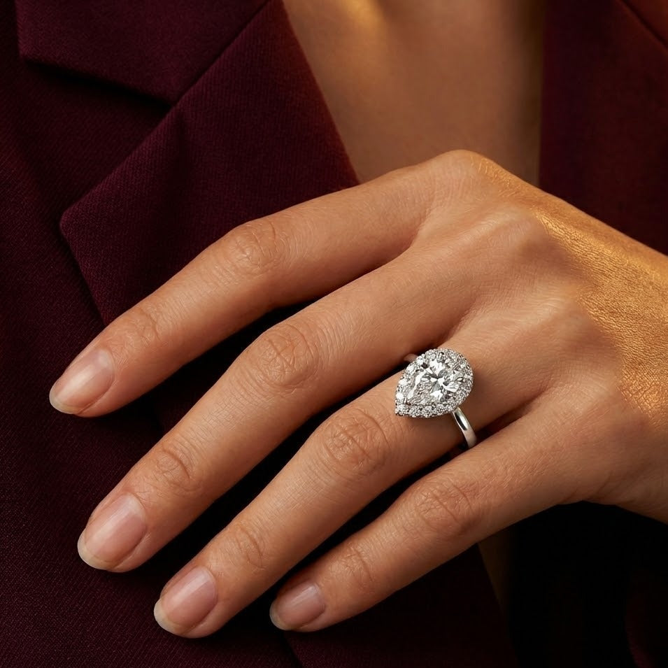 The Elisia Ring moissanite engagement ring by Trésor Diamond
