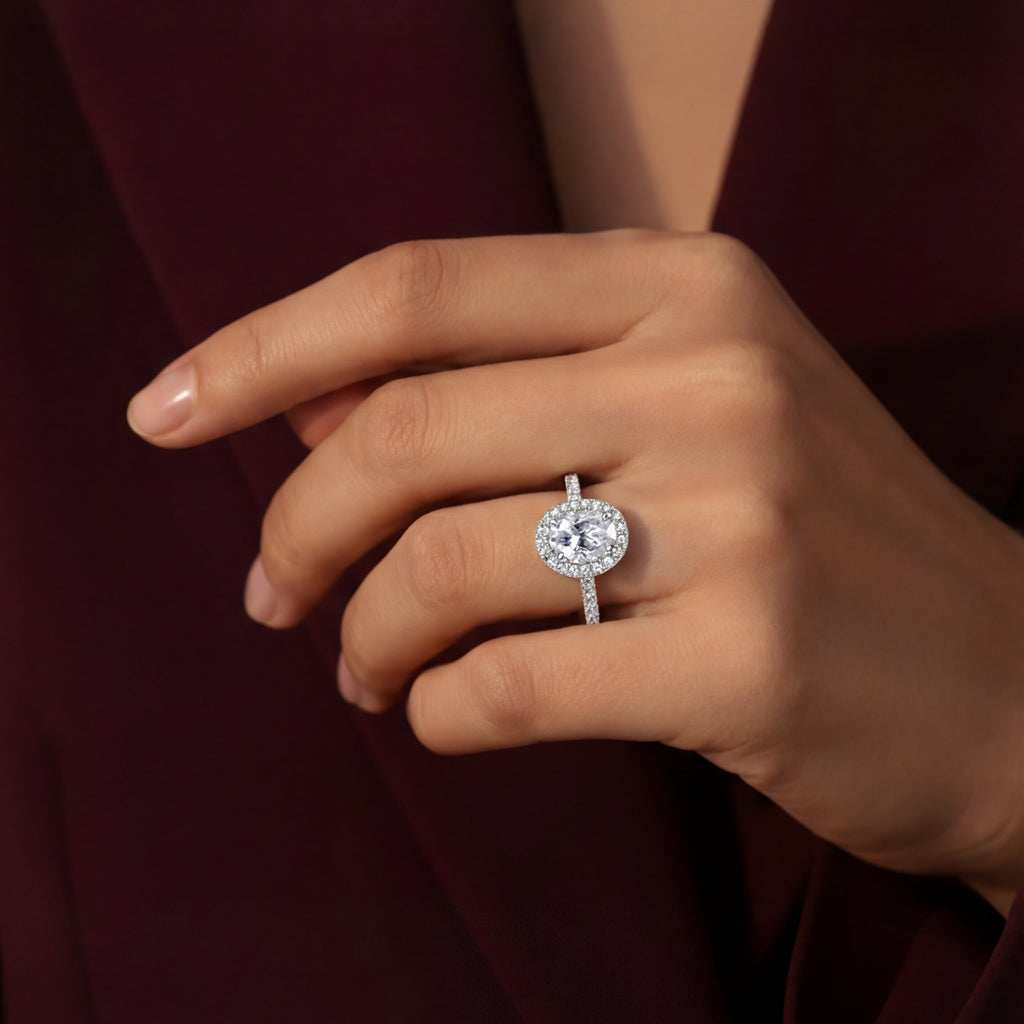 Elysian Glow Ring moissanite engagement ring by Trésor Diamond