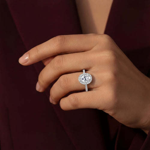 Elysian Glow Ring moissanite engagement ring by Trésor Diamond