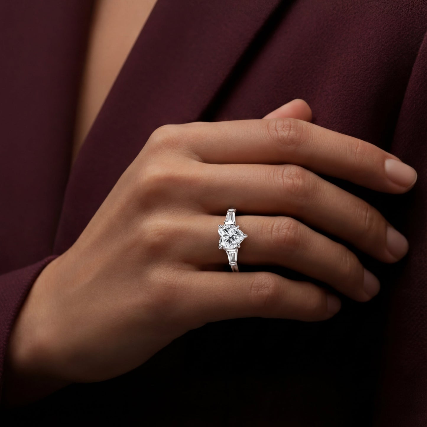 The Estelle Ring moissanite engagement ring by Trésor Diamond