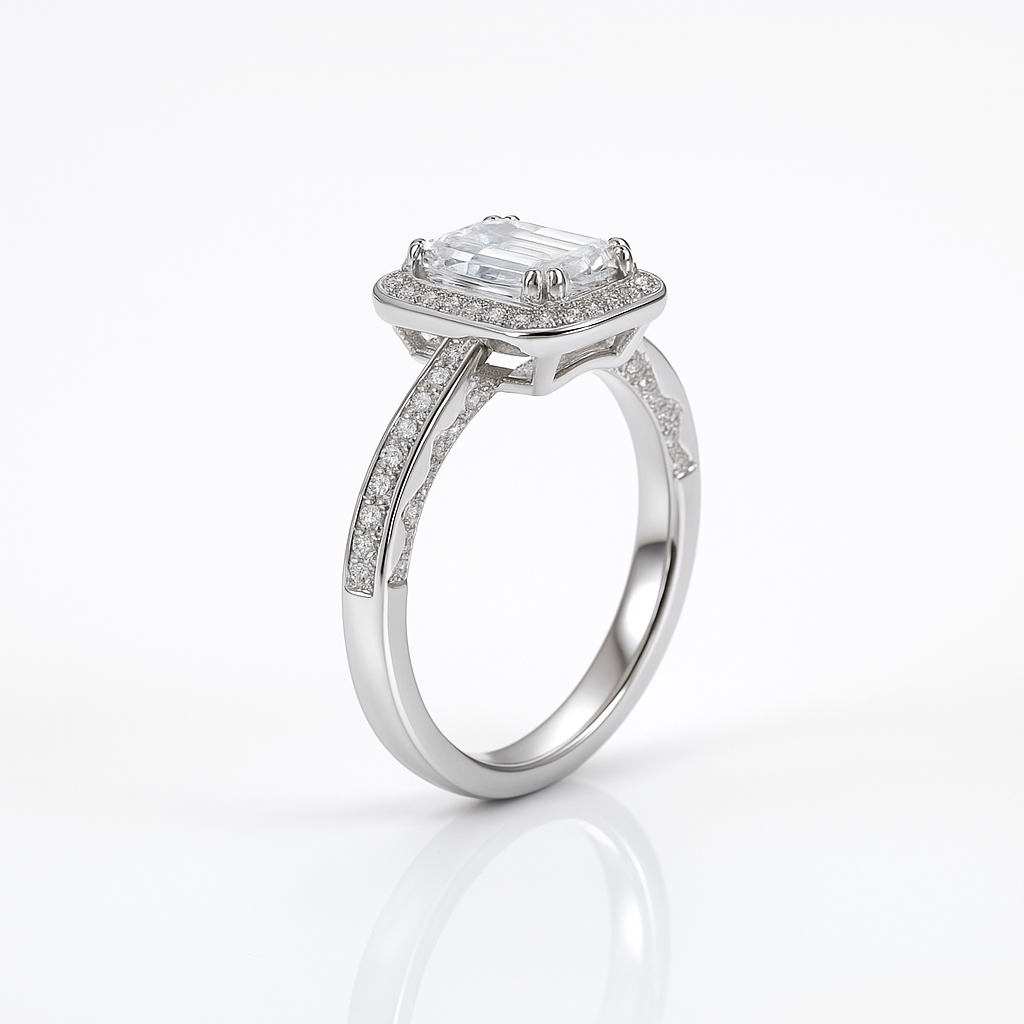 The Hannah Ring moissanite engagement ring by Trésor Diamond