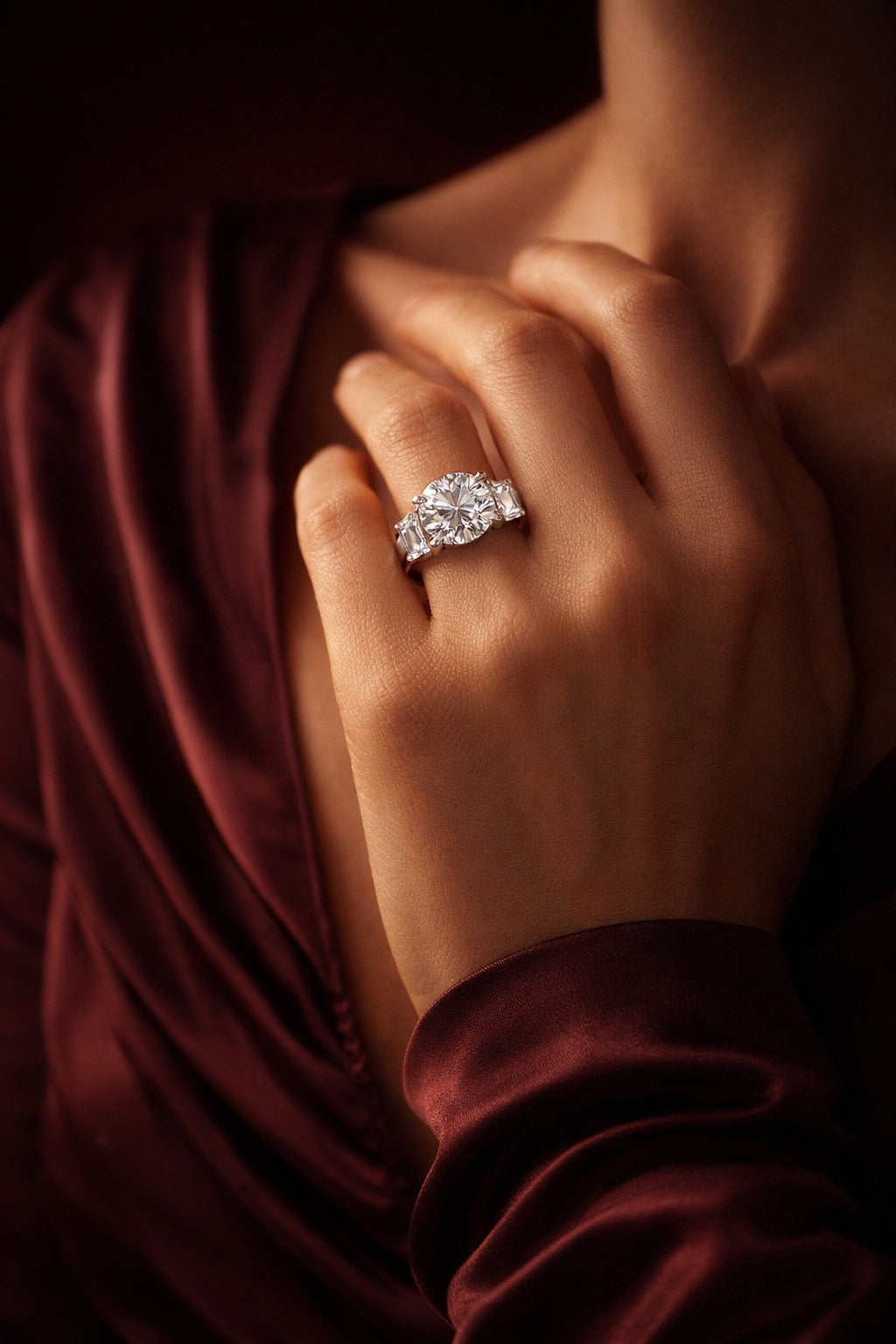 The Arwen Ring moissanite engagement ring by Trésor Diamond