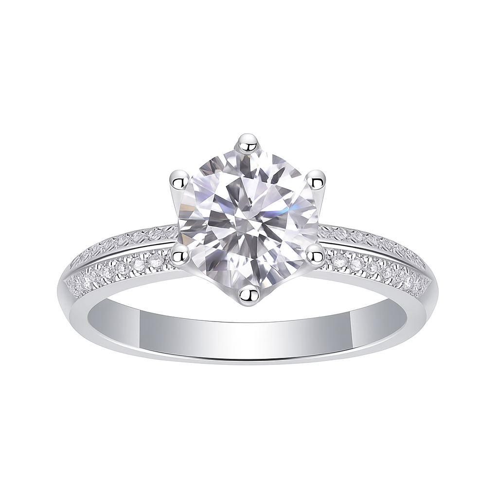 The Iris Ring moissanite engagement ring by Trésor Diamond