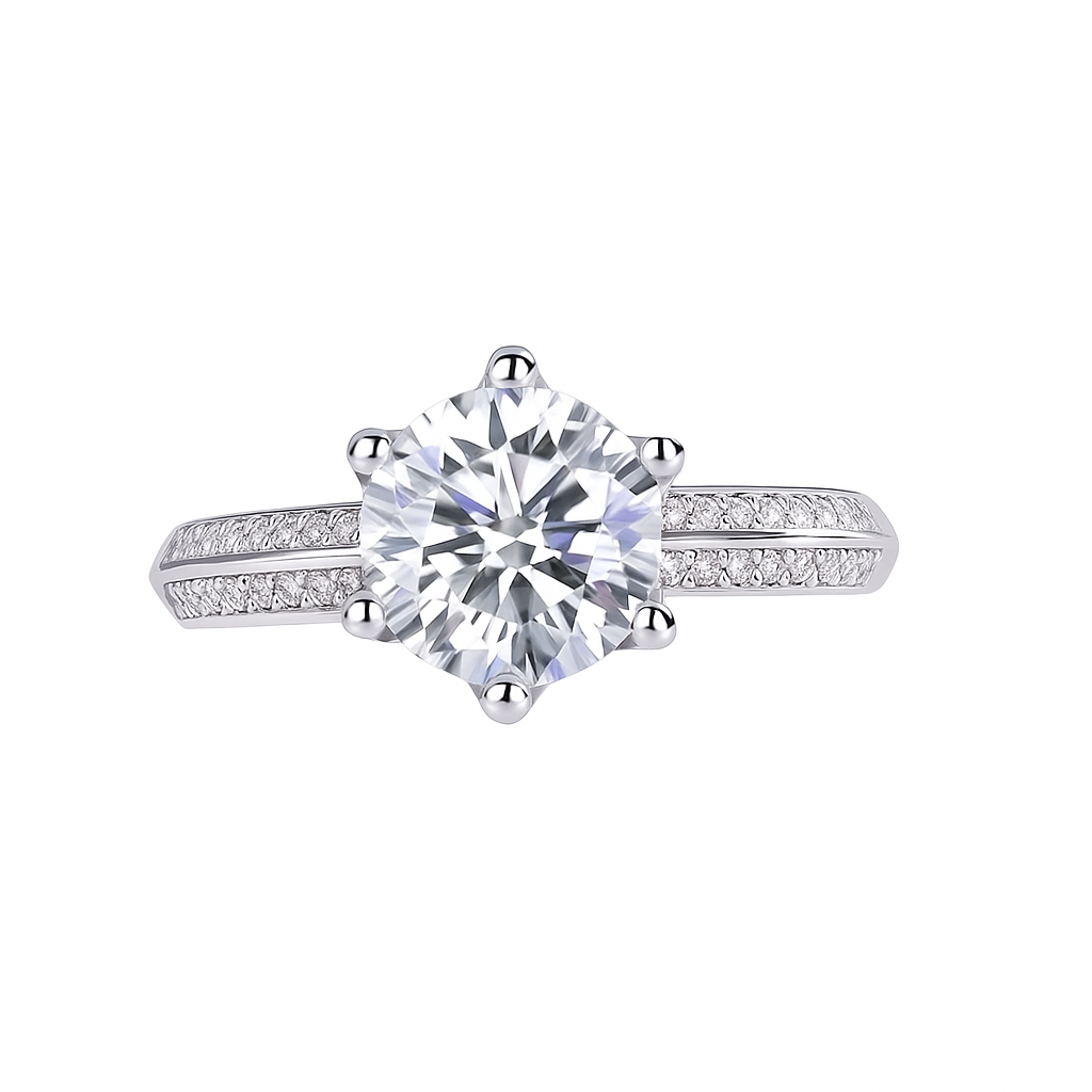 The Iris Ring moissanite engagement ring by Trésor Diamond