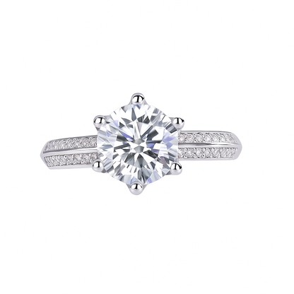 The Iris Ring moissanite engagement ring by Trésor Diamond