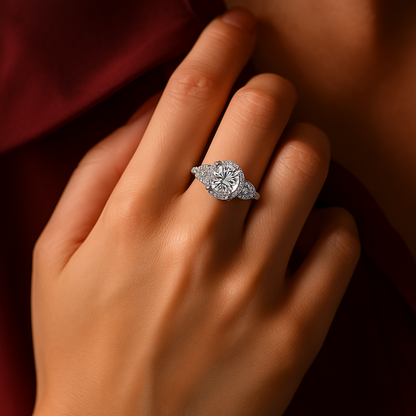 The Isolde Ring moissanite engagement ring by Trésor Diamond