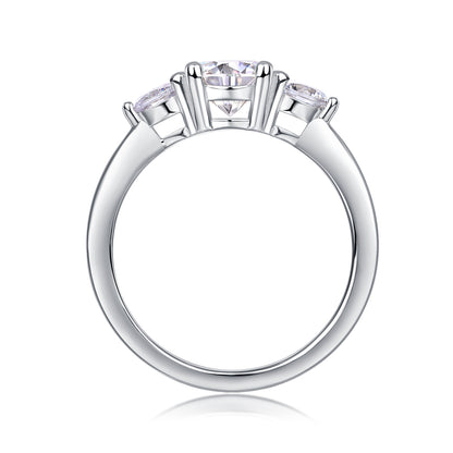 The Liora Trio Ring moissanite engagement ring by Trésor Diamond