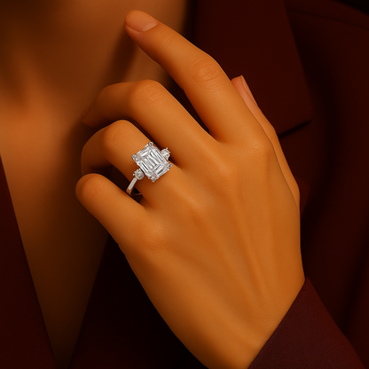 The Juliette Ring moissanite engagement ring by Trésor Diamond