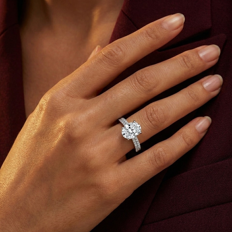 The Lily Ring moissanite engagement ring by Trésor Diamond