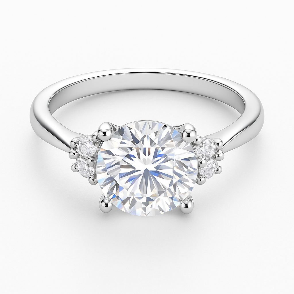 The Lyra Ring moissanite engagement ring by Trésor Diamond