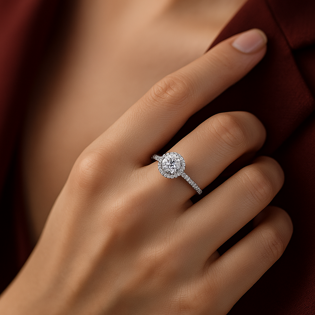 The Marcellia Ring moissanite engagement ring by Trésor Diamond
