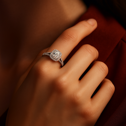 The Marcelle Ring moissanite engagement ring by Trésor Diamond