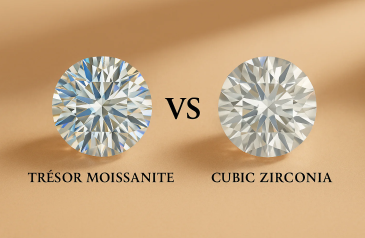 Trésor Moissanite vs. Cubic Zirconia