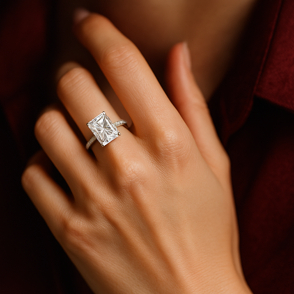 The Mirabel Ring moissanite engagement ring by Trésor Diamond