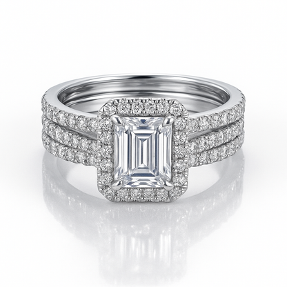 Regalia Baguette Set moissanite engagement ring by Trésor Diamond
