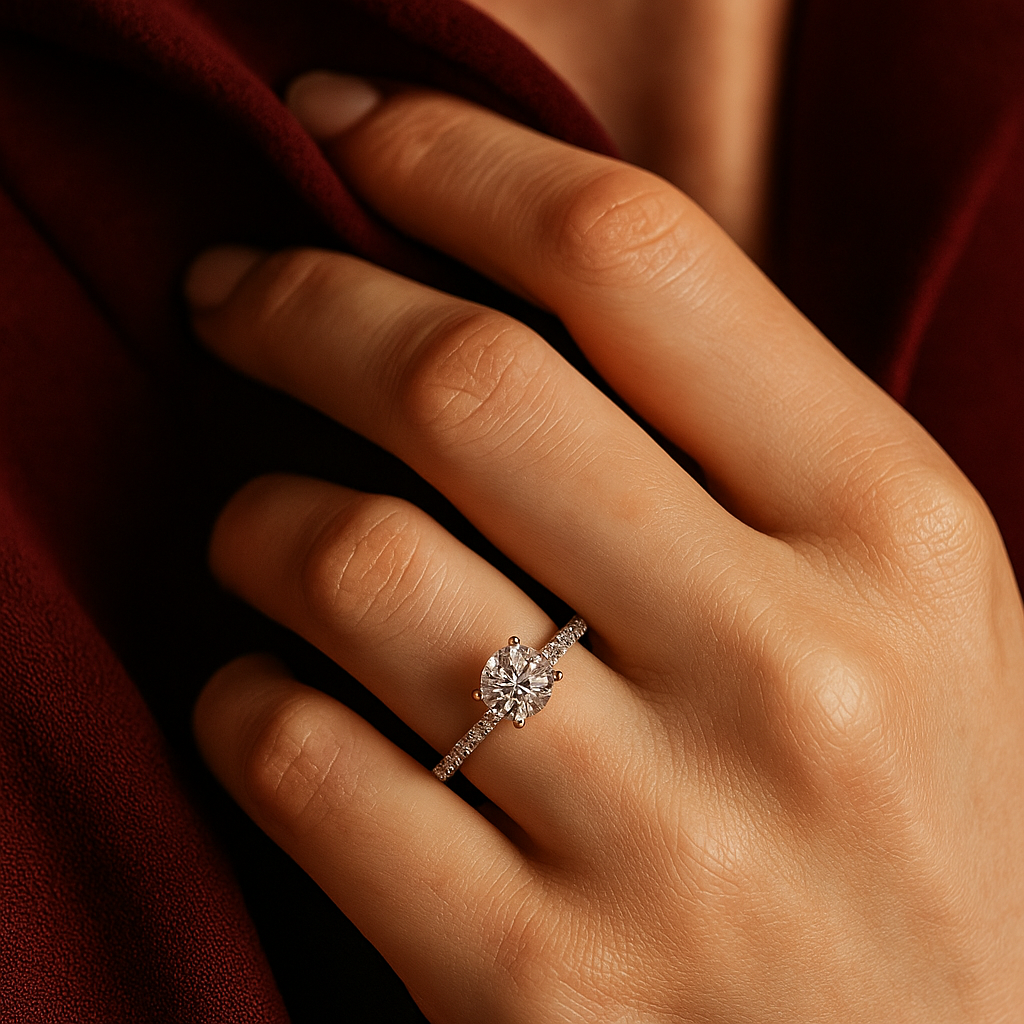 The Serene Ring moissanite engagement ring by Trésor Diamond