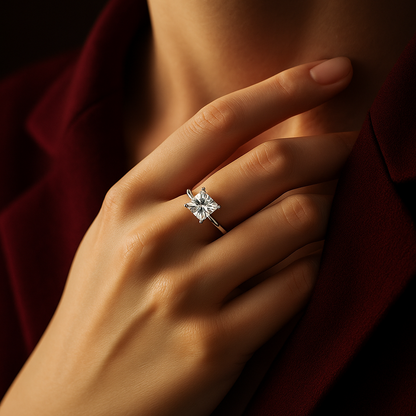 The Serenia Ring moissanite engagement ring by Trésor Diamond